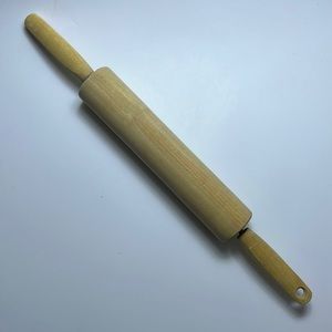 Vintage Wood Rolling Pin - Excellent Condition - Hole In Handle For Hanging  $18